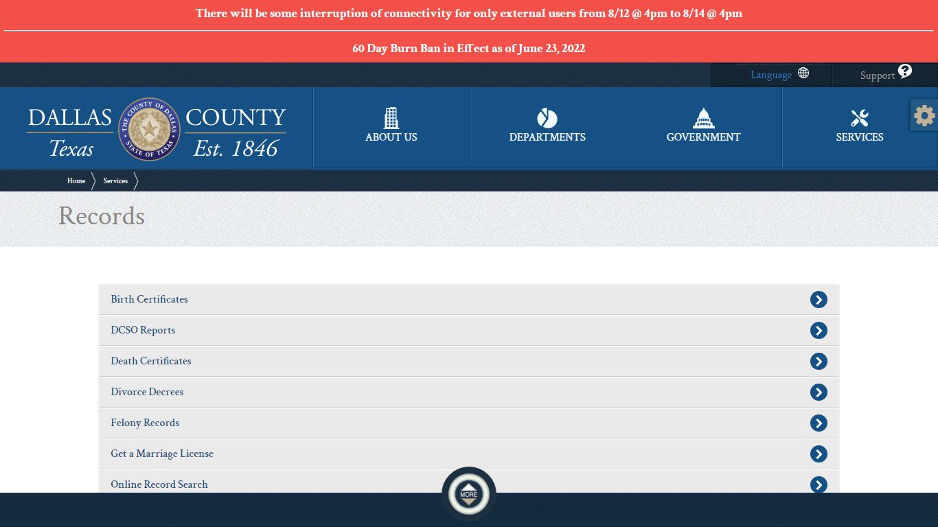 Records - Dallas County