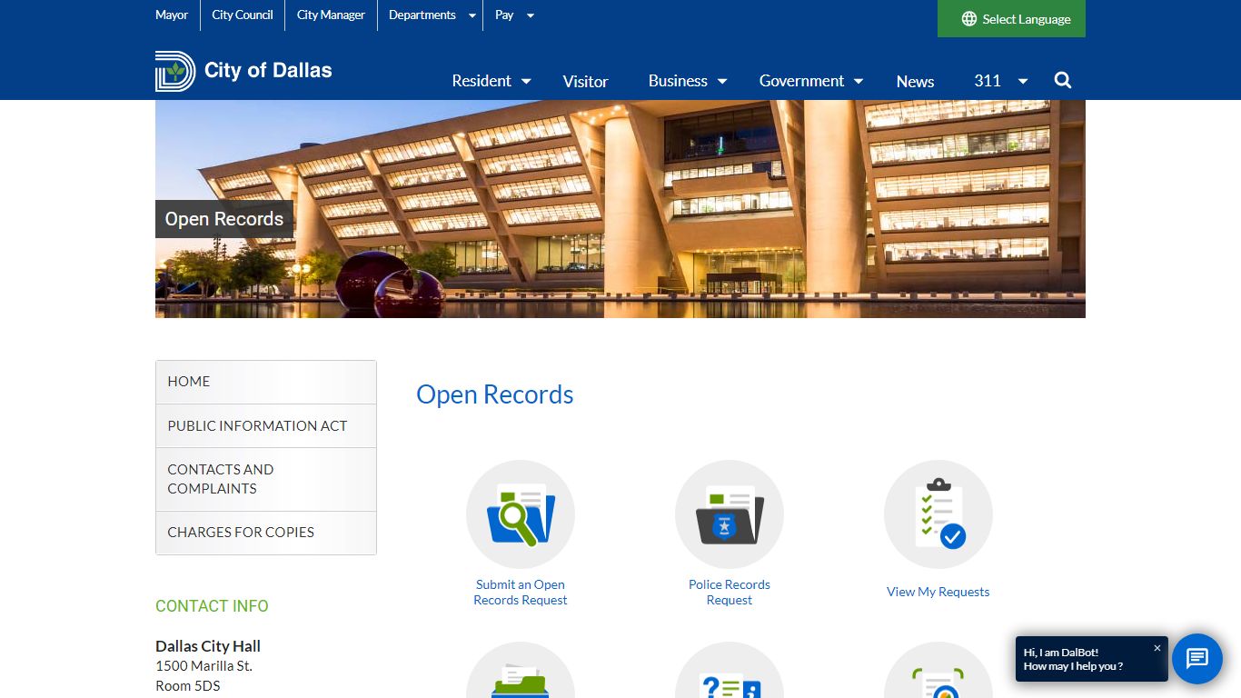 Open Records - Dallas